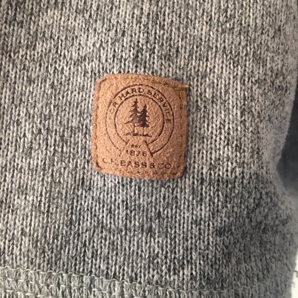 GH Bass & Co Grey Half Zip Medium Sweatshirt - Picture 7 of 9